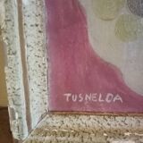 Peinture huile sur masonite Tusnelda Sanders