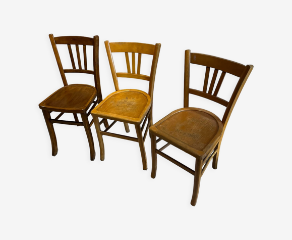 Lot de 3 chaises bistrot 1950/60 | Selency
