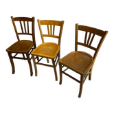 Set of 3 bistro chairs 1950/60