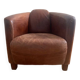 Club chair - vintage aviator in brown leather