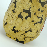 Mid century fat lava vase es-keramik wgp brown beige glaze red leaf pattern