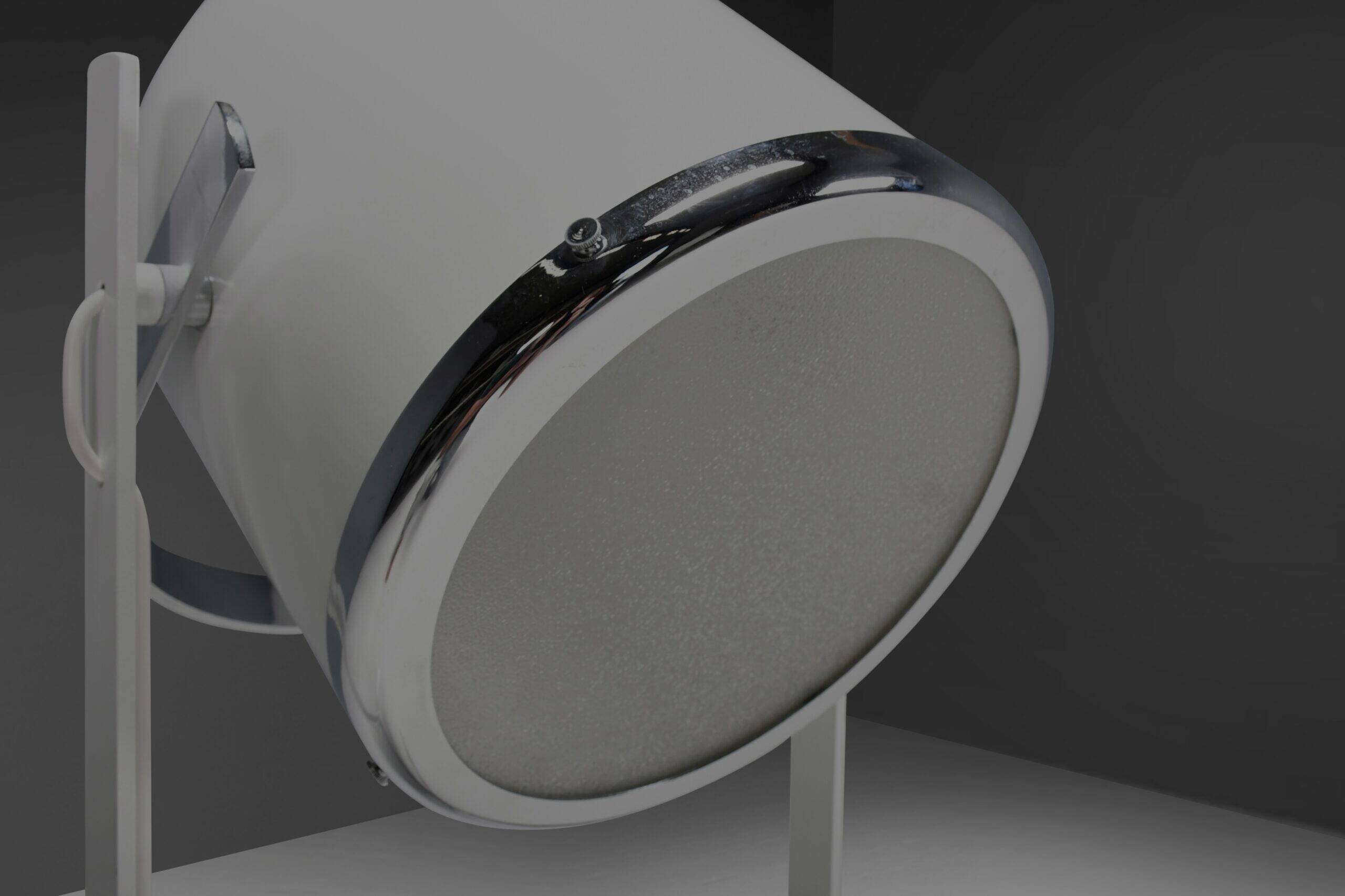 Rare metal and chrome floor lamp by Goffredo Reggiani, Italy, 1970s