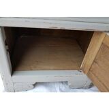 50's wooden and light marble bedside