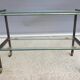 Vintage 1960s metal and glass rolling table