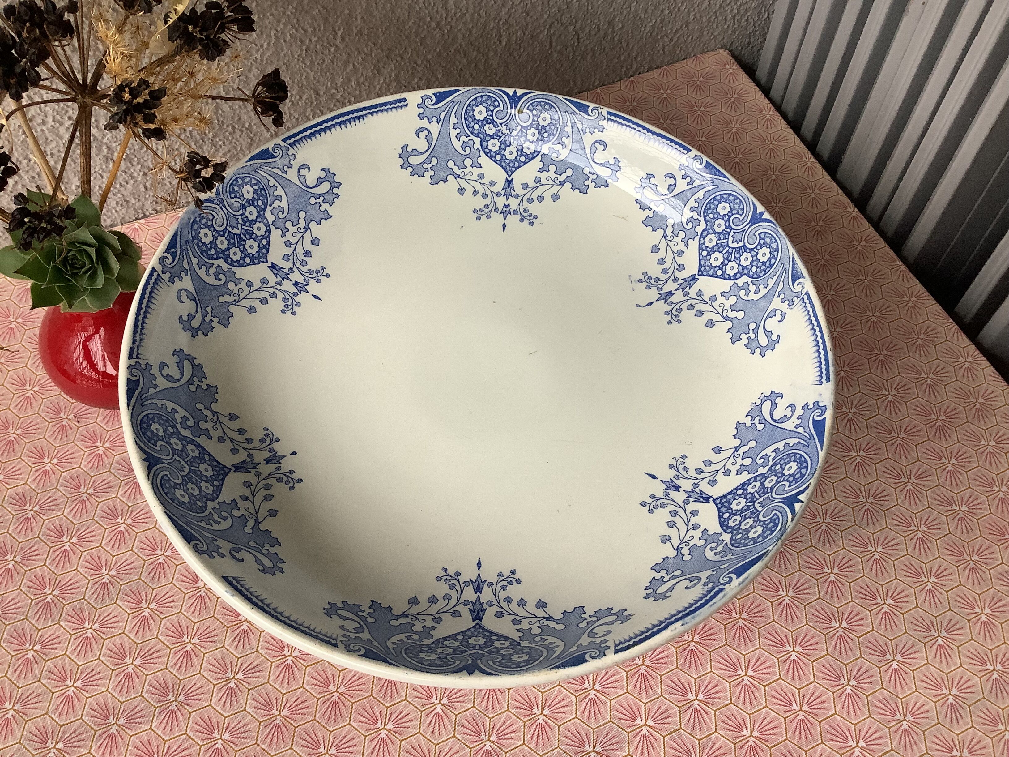 Compotier terre de fer piedouche 19th