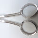 Silver-plated metal grape scissors with stamps