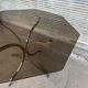 1970s table – chrome, brass, and smoked glass