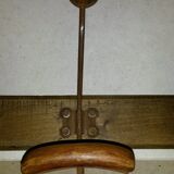 Wood and iron coat rack