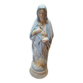 Antique Religious Biscuit Statuette Virgin Mary Sacred Heart