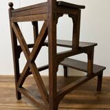 Library step ladder in oak