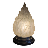 Lampe ou plafonnier grand globe flamme Art Deco, 1920