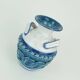 italian mid century VASE nuovo rinascimento relief decor white blue turquoise