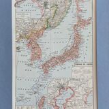 Original vintage map Japan