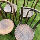 Set of 8 mismatched bistro chairs
