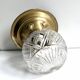 Scandinavian Art Deco Ceiling Lamp in Brass & Glass