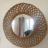 Rattan sun mirror