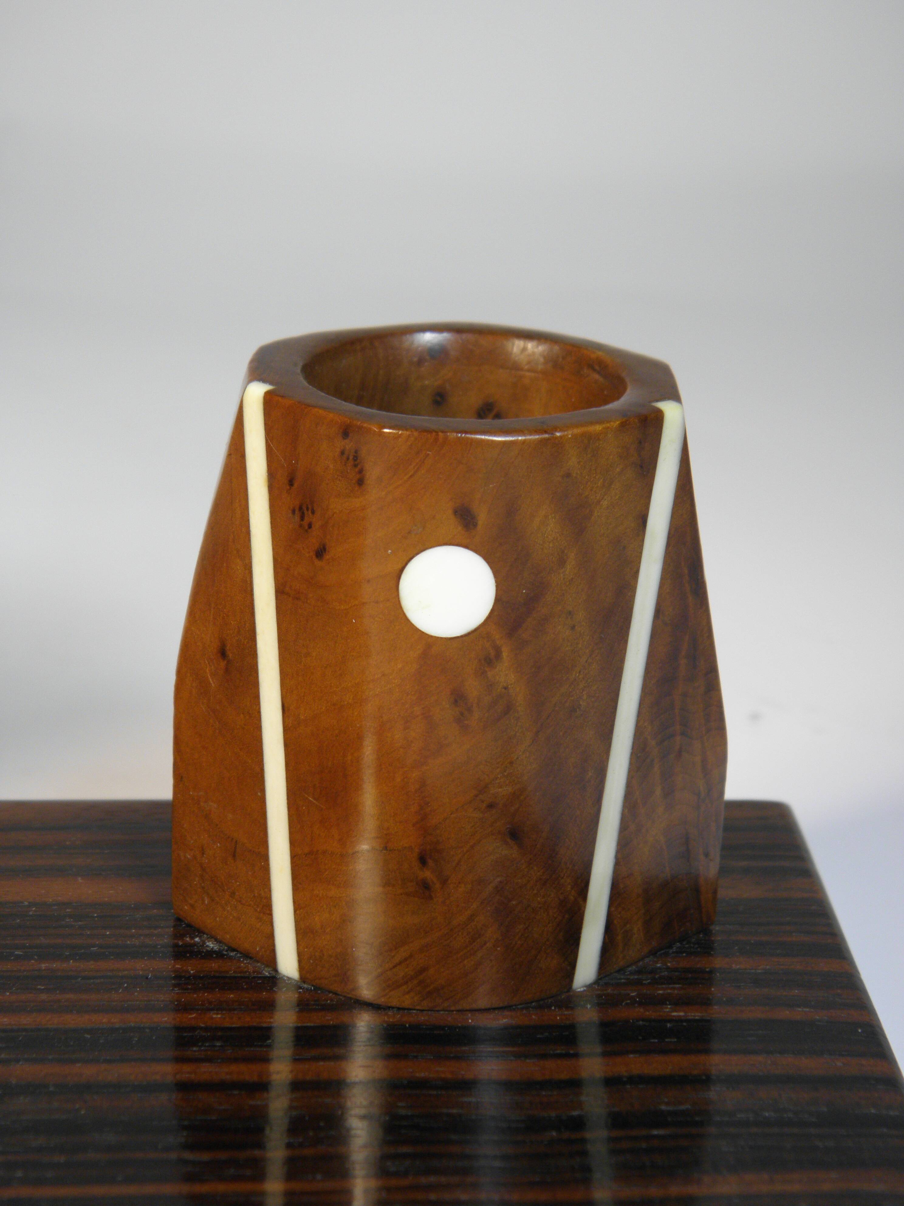 SET DE BUREAU en EBENE de MACASSAR