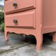 Vintage coral pink weekly planner H120