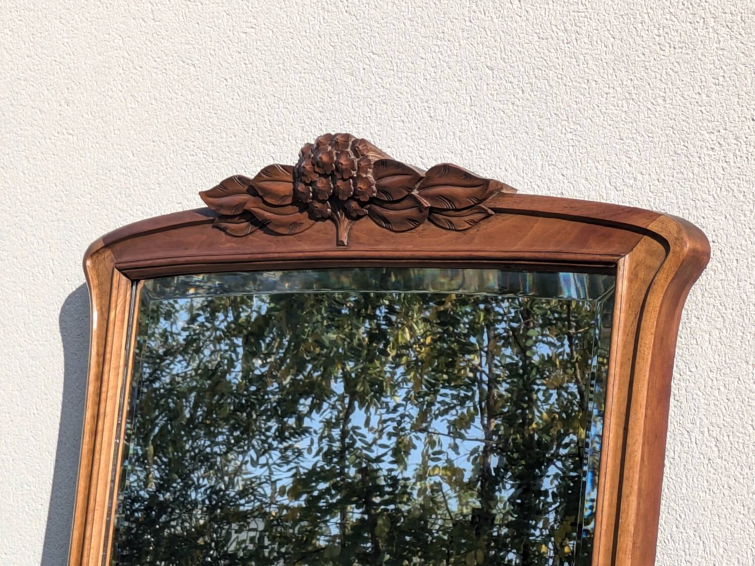 Large 187cm Art Nouveau Mirror, Nancy School, in the Majorelle style