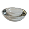 Large round crystal ashtray