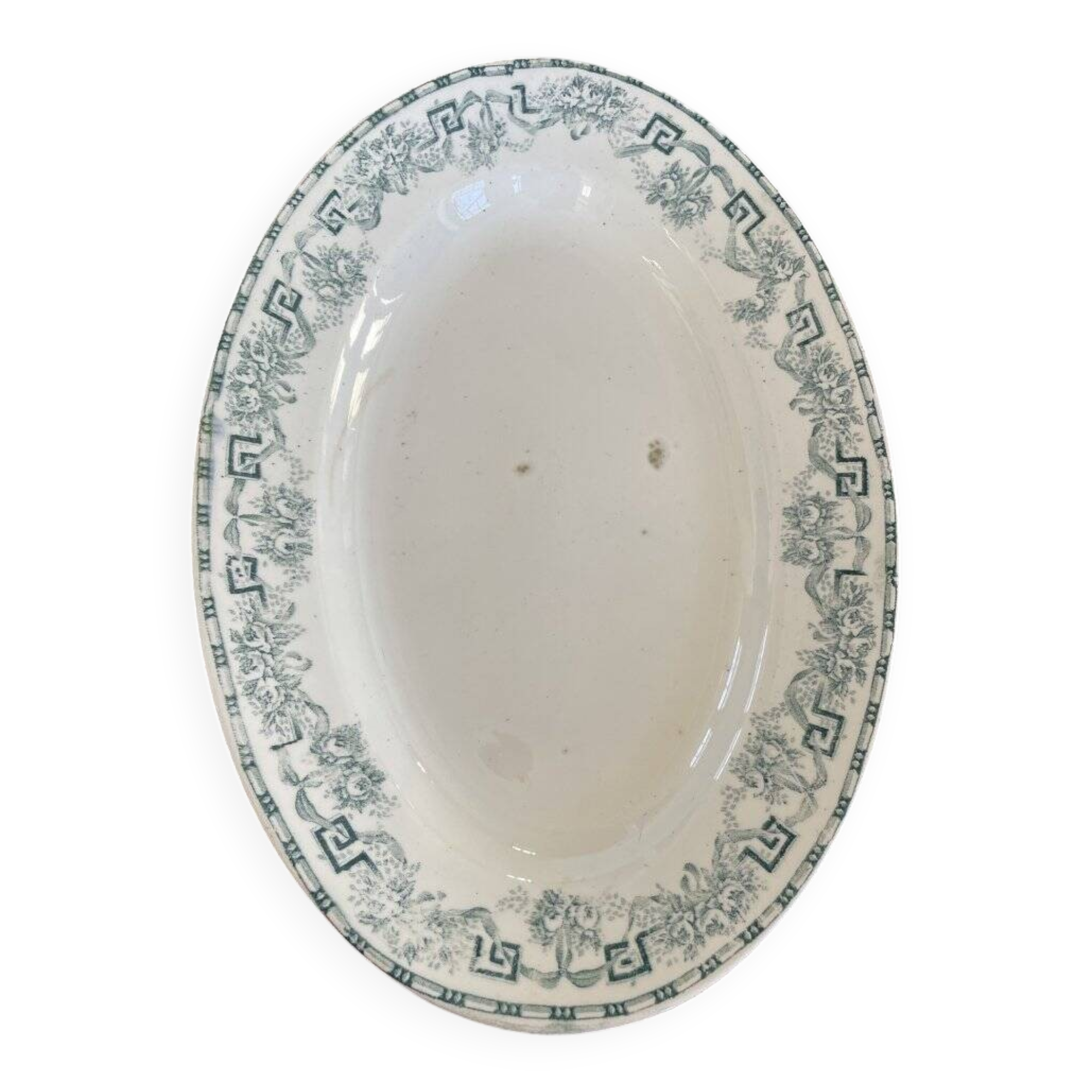 Antique oval dish Moulin des Loups model Athens