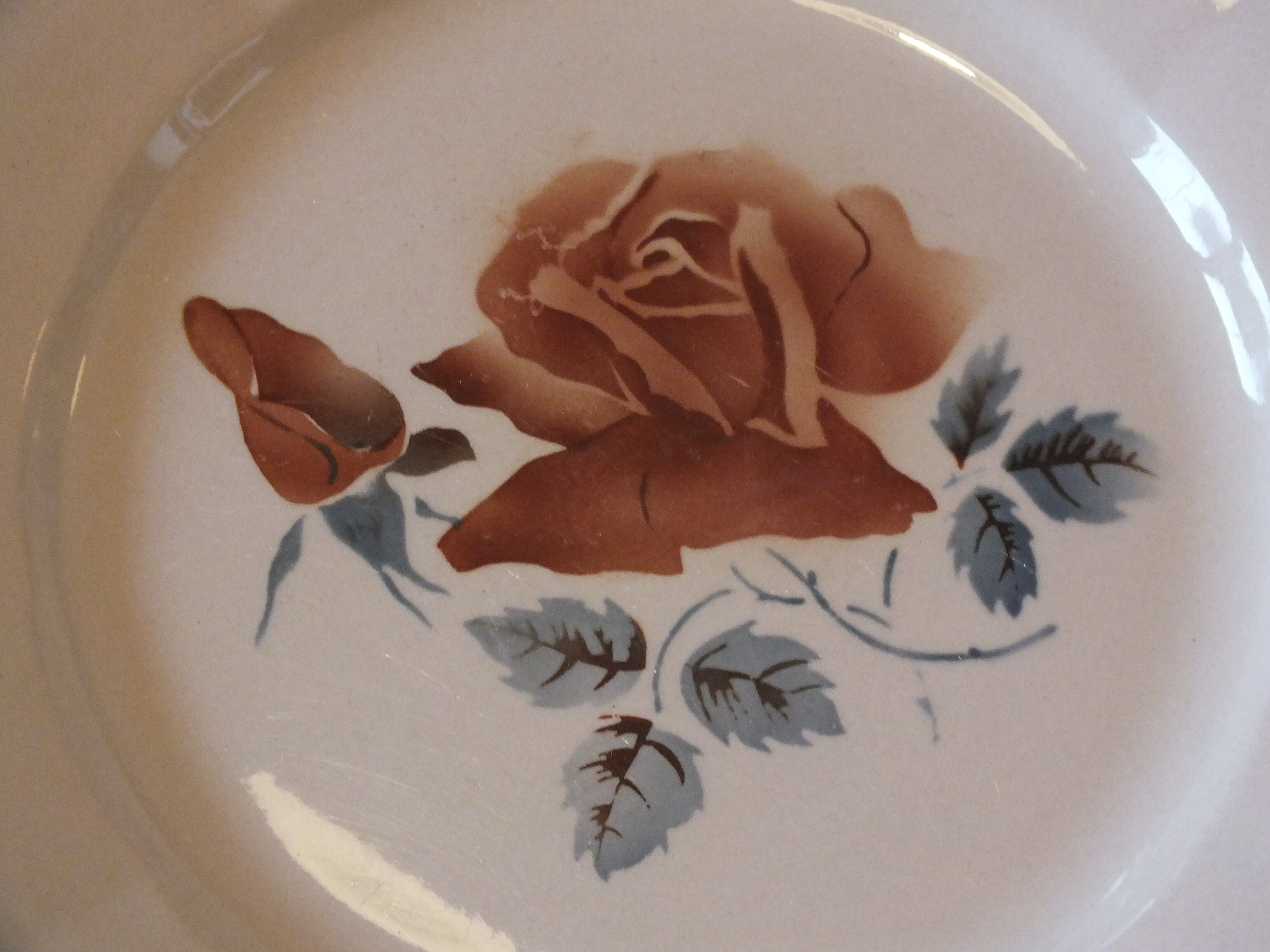 Set of 6 flat plates Sarreguemines Digoin