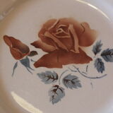 Set of 6 flat plates Sarreguemines Digoin