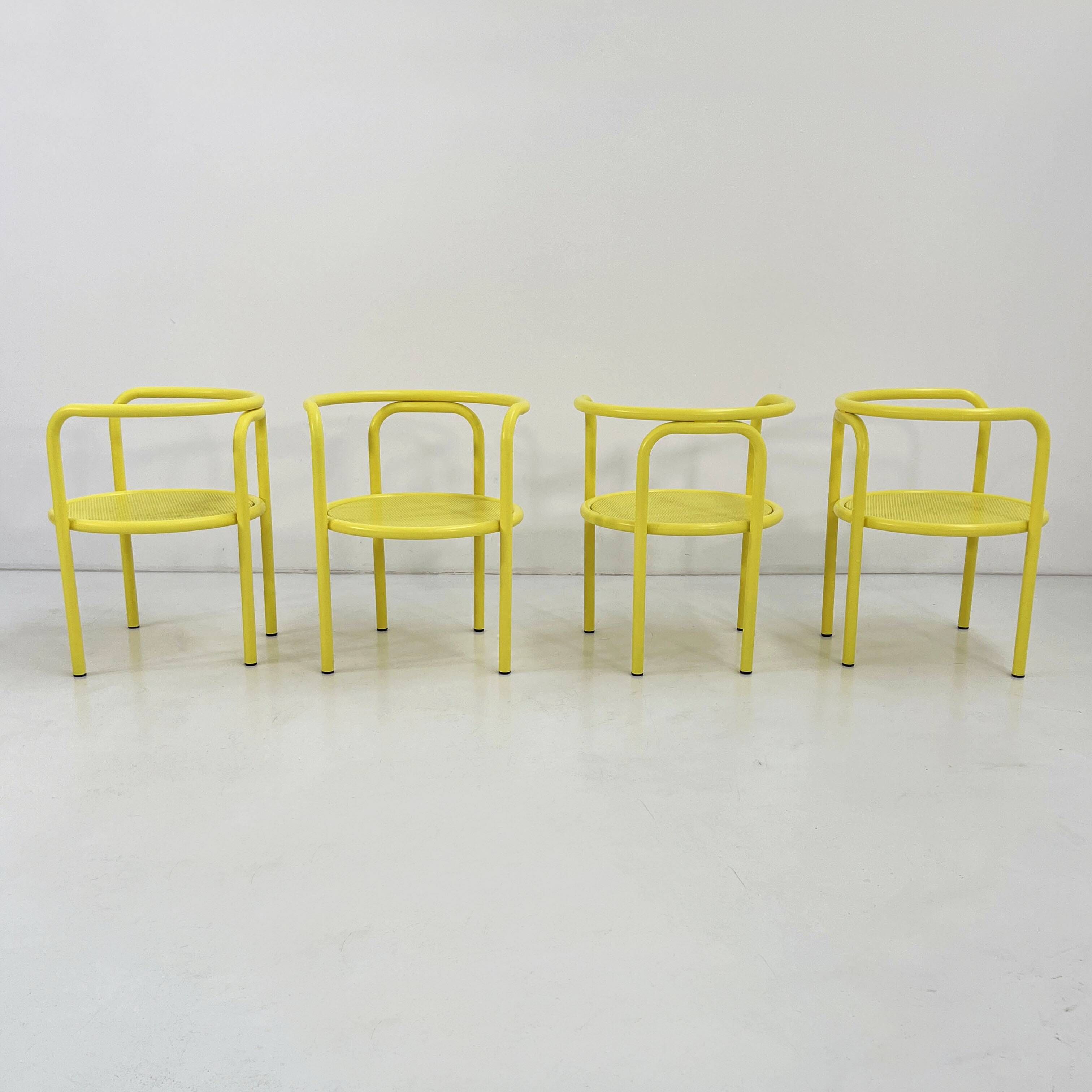 Set of 4 Locus Solus chairs by Gae Aulenti for Poltronova, 1960