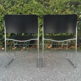 Set of 6 David Rowland Black Chairs 40/4