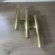 Tubular wall sconces in brass, Italian design from the 70s, attributed to