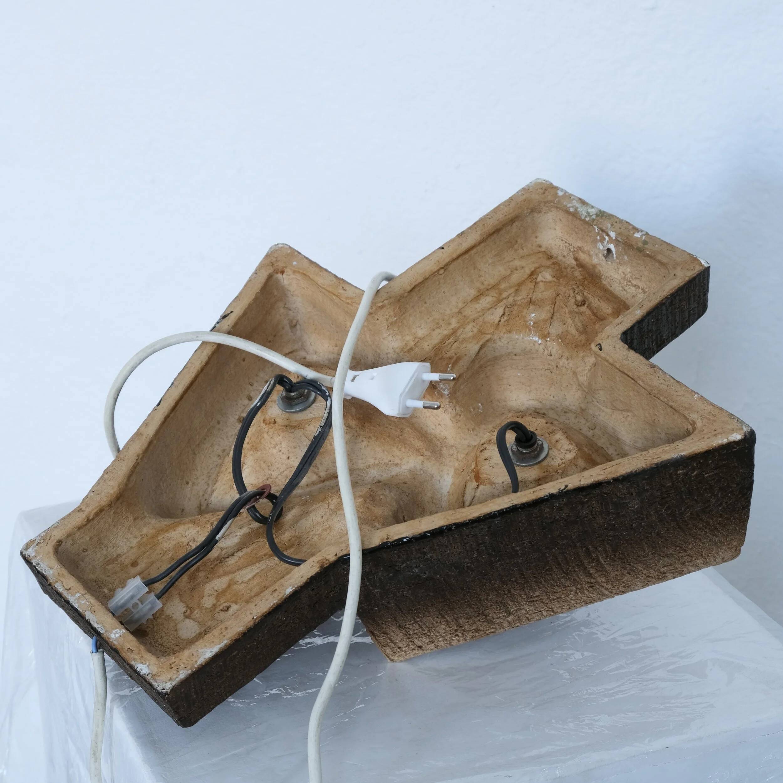 Dutch organic form ceramic wall sconce | 1960s