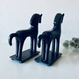 Pair of iron horse bookends