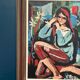 Original Swedish Oil on Canvas - "Portrait of a Young Woman" by M. Costa - Signed - Vintage and Framed - 82.5 × 67.3 cm