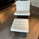White Barcelona chair with ottoman – Knoll 2012 Edition -