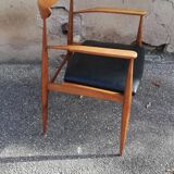 Scandinavian armchair skai black