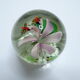 Paper press ball parchment flower, frogs and vintage insects