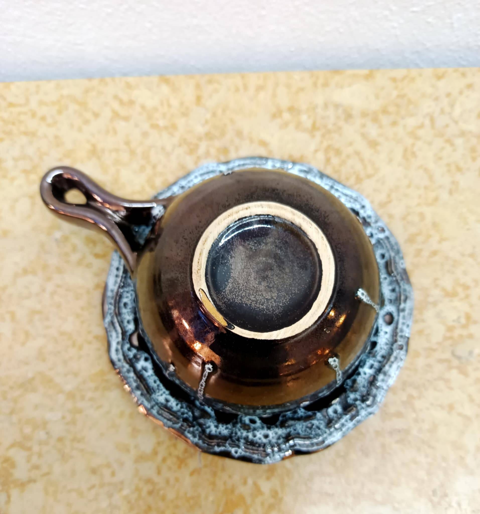 Six tasses à café vintage Sars Poteries 1960
