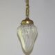 Antique lampe pendatif victorienne bobeche en verre chaine cuivre suspension