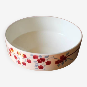 Art Deco salad bowl Badonviller Ferrières red blue