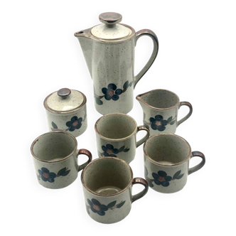 Service café thé grès émaillé