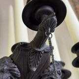 Pair of large bronze candelabras in the Antique style, circa 1880