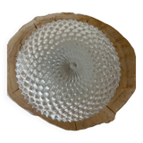Diamond-point ceiling light in molded glass