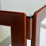 Table basse en noyer par Afra & Tobia Scarpa pour cassina