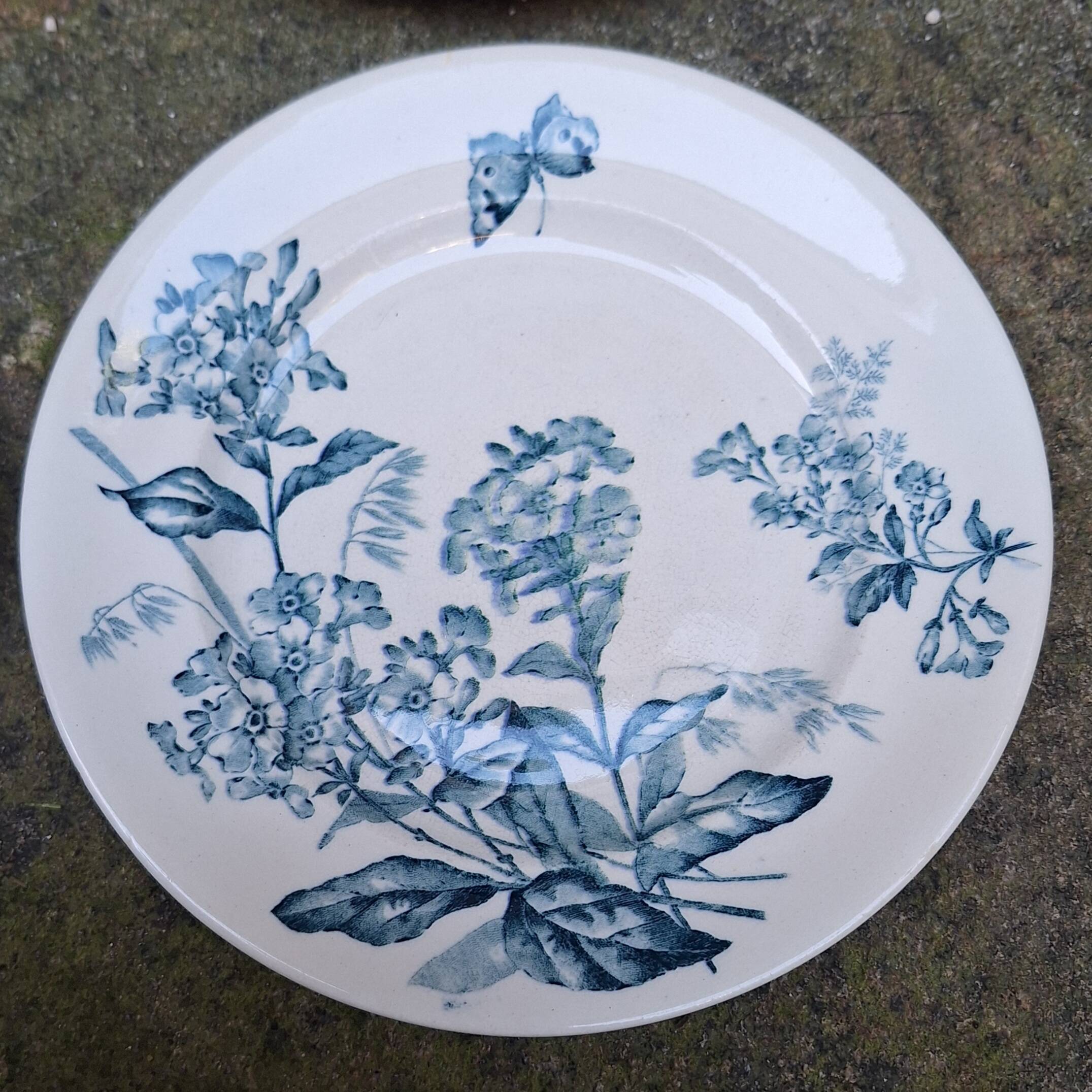 Service set in Longwy earthenware, Terre de fer.