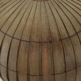 Mid-century wooden veneer pendant, uluv, 1960s