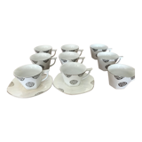Tasses en porcelaine LT marque deposée