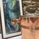 Vintage champagne bucket in genuine copper and stainless steel.