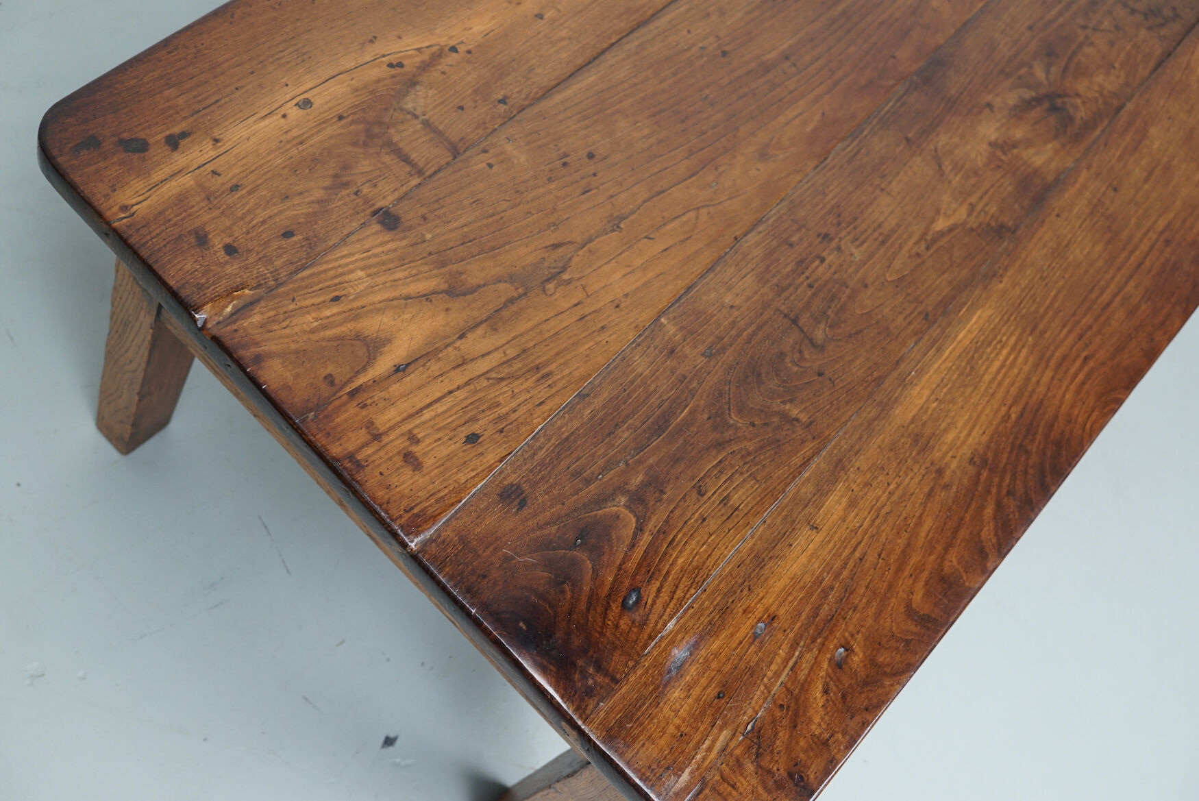 Rustic oak coffee table french 19th century farmhouse