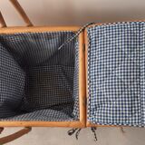 Vintage rattan picnic basket