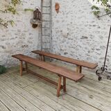 Pair of oak benches